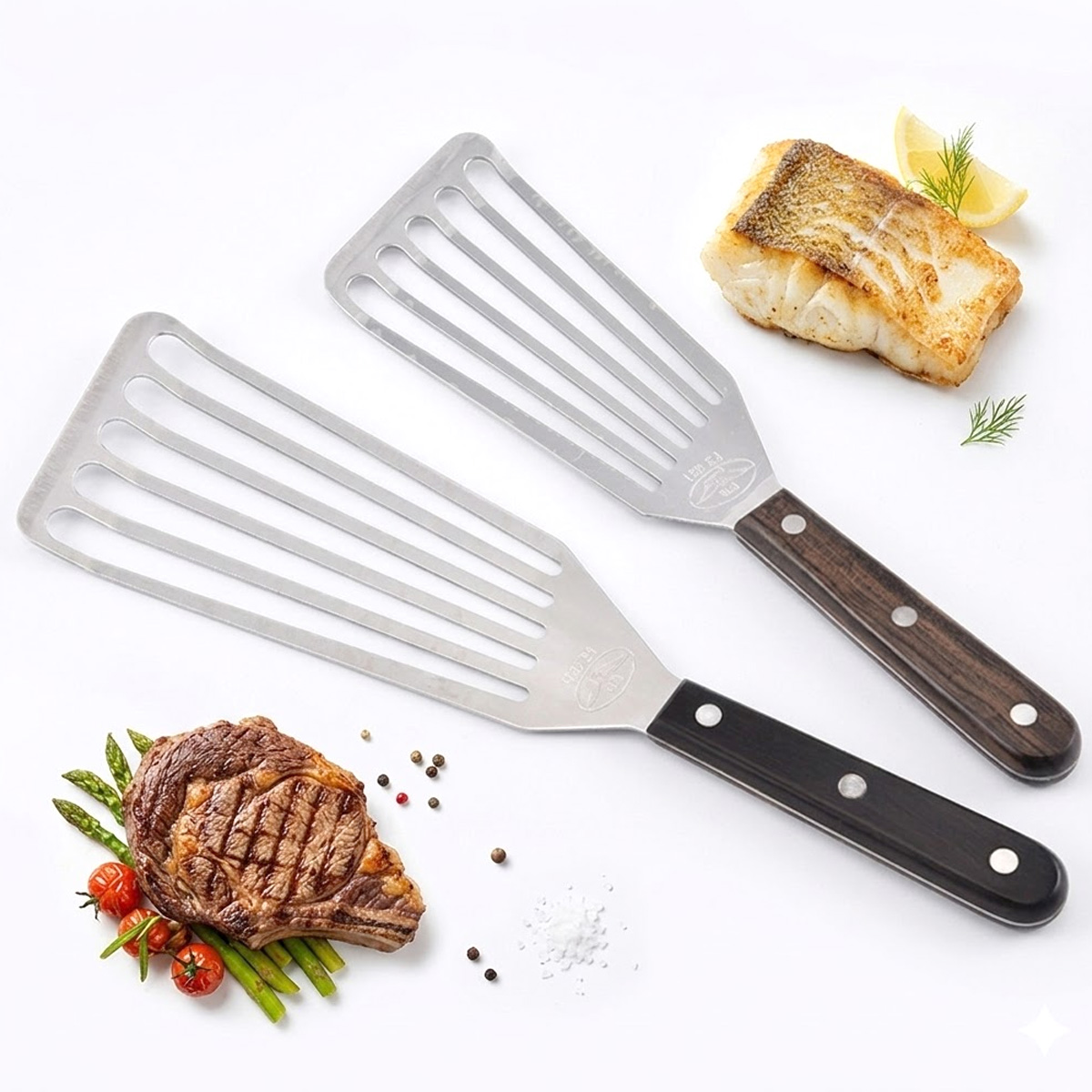 Offset Spatula Set - Spatola per Pesce, Spatola in Acciaio