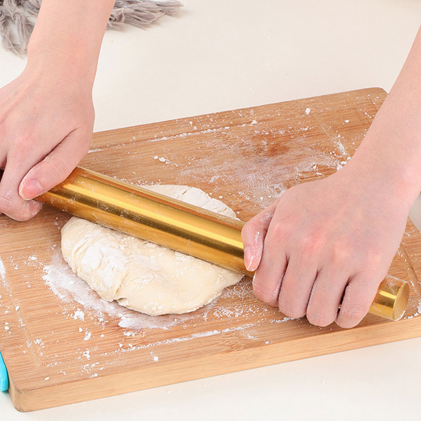 Kitchen Baking Ware - Mattarello in Acciaio Inox Dorato per