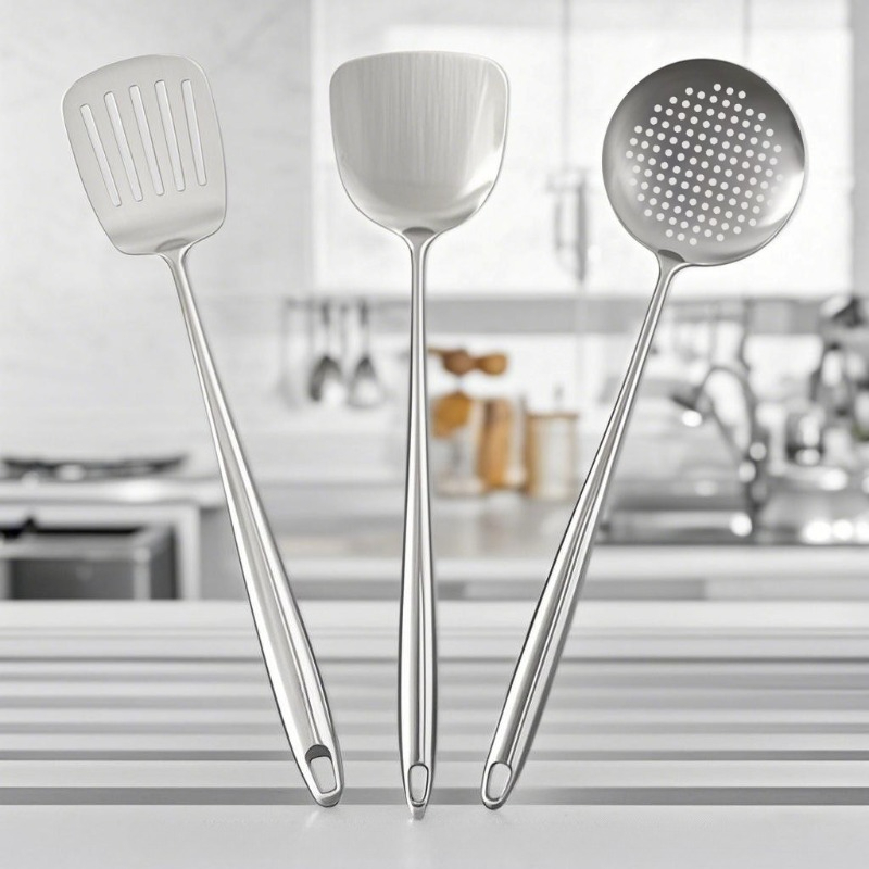 Offset Spatula Set - Spatola per wok in acciaio inox