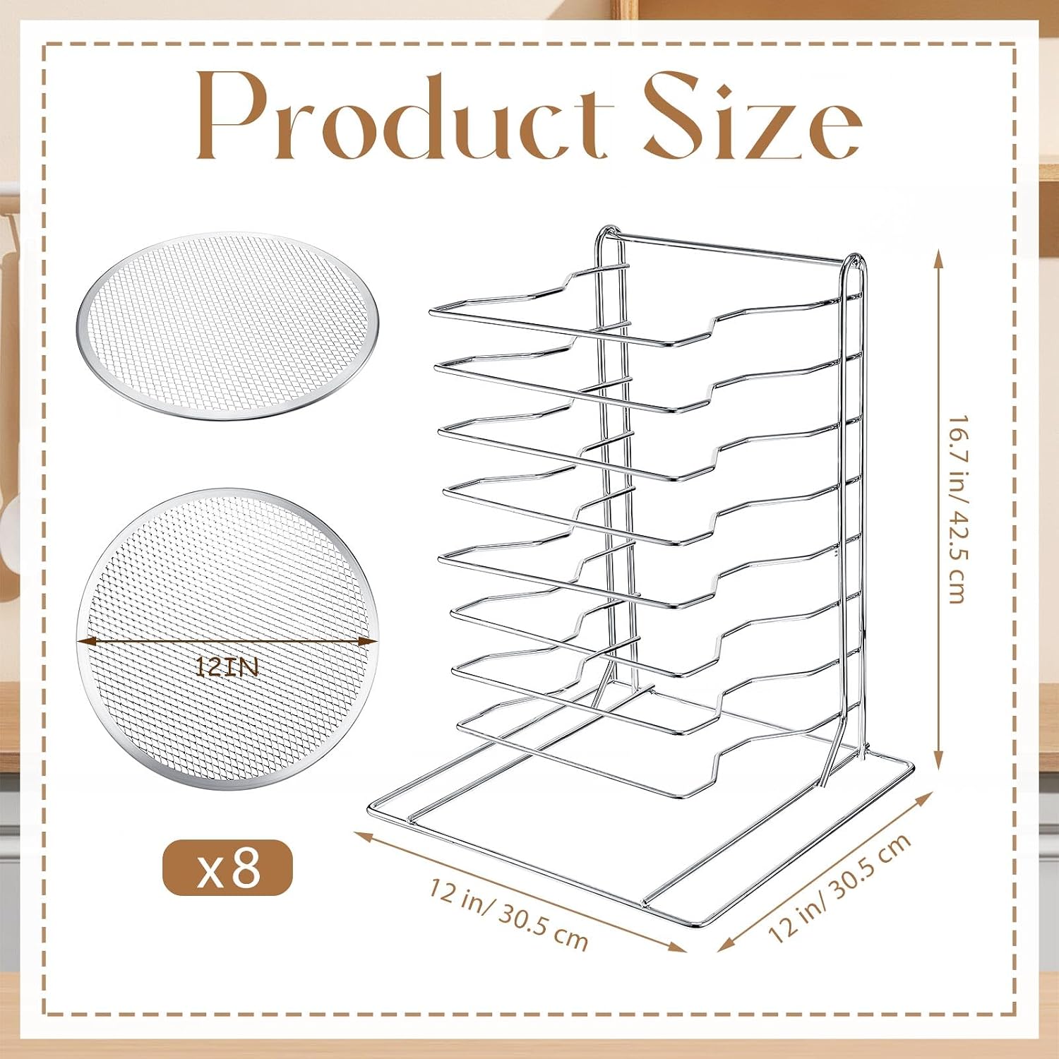 Supporto per pizza a 8 livelli - Kitchen Baking Ware recensione e prezzo