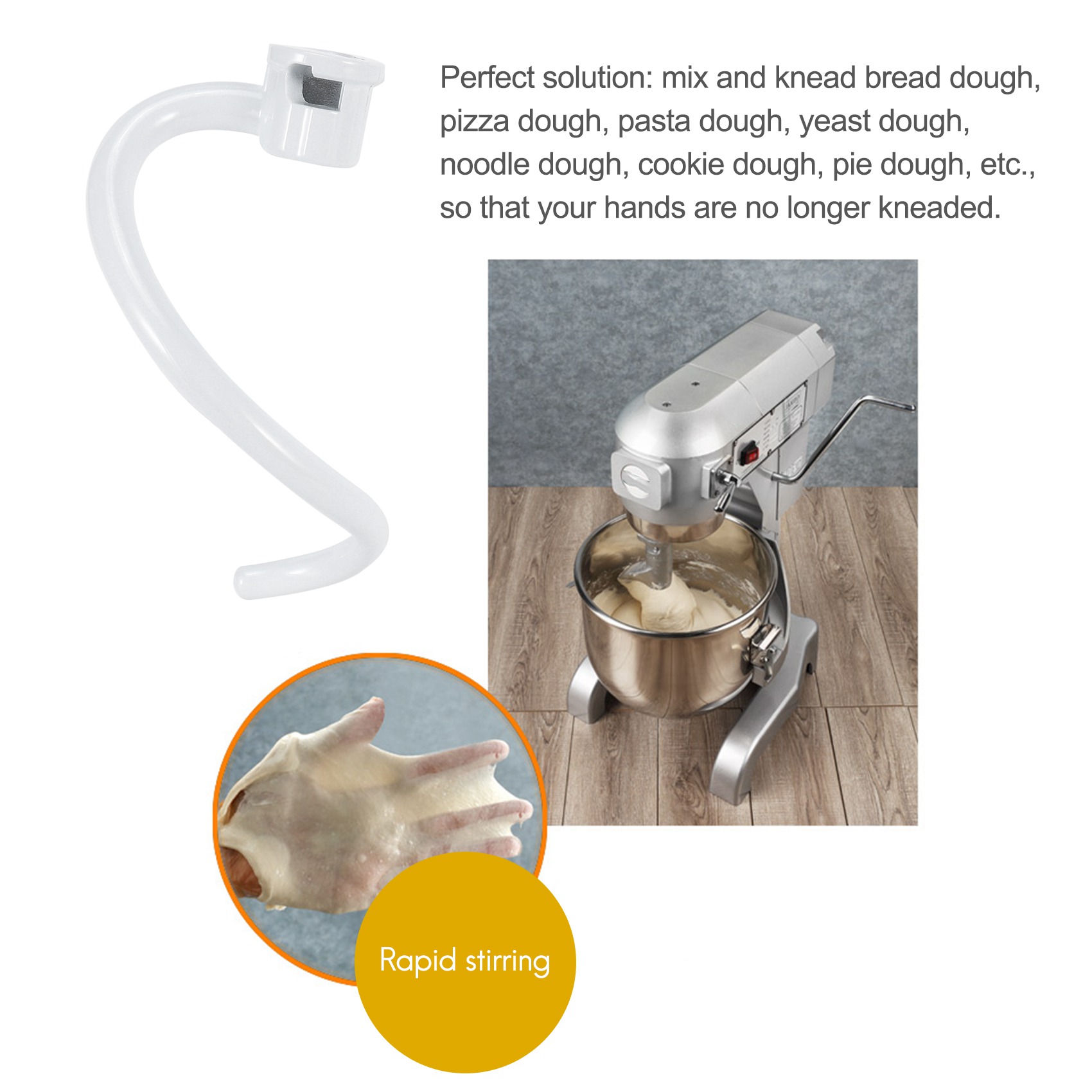 Gancio impastatore a spirale A - Kitchen Baking Aid recensione e prezzo